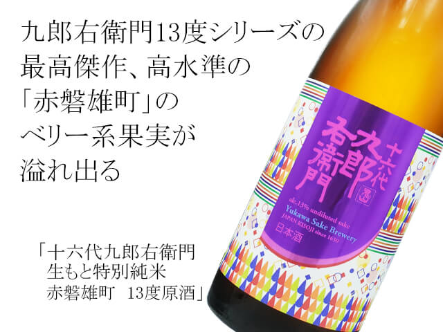 十六代九郎右衛門（じゅうろくだいくろうえもん） 生もと特別純