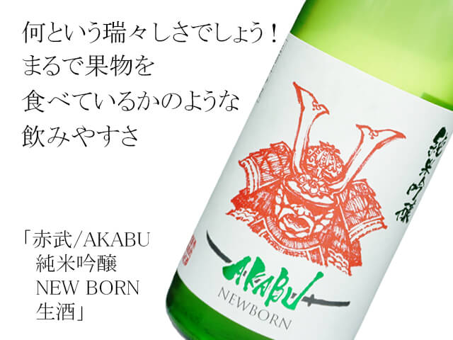 赤武/AKABU　純米吟醸 NEW BORN　生酒（テキスト付）