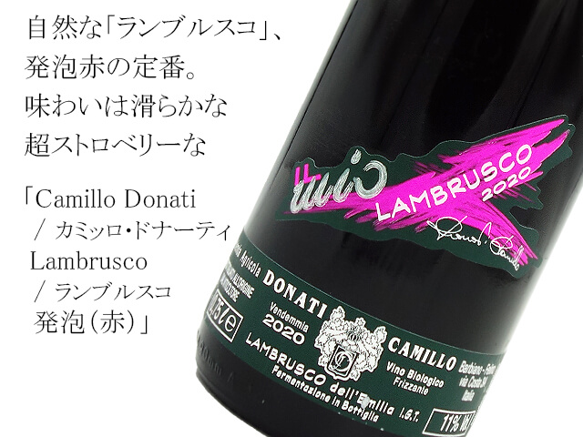 ★Camillo Donati /・ドナーティ  Lambrusco / ランブルスコ　発泡（赤）（テキスト付）