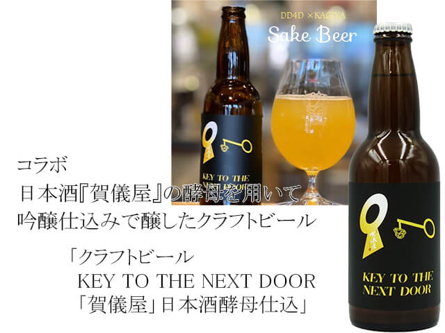 クラフトビール　KEY TO THE NEXT DOOR 「賀儀屋」日本酒酵母仕込（テキスト付）