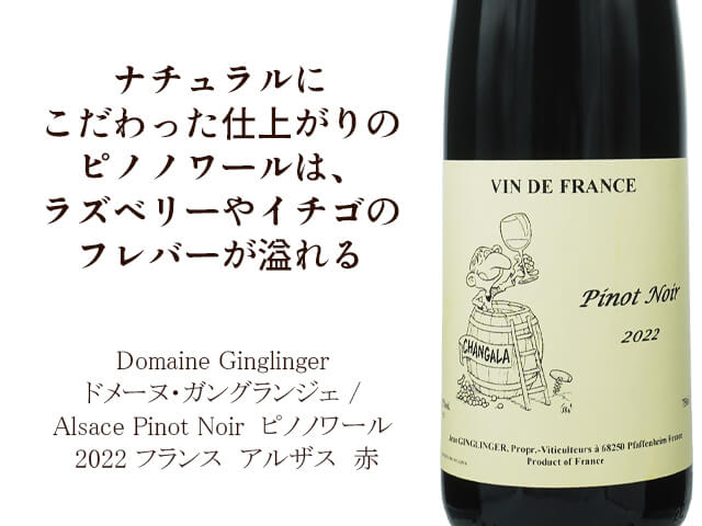 Domaine Ginglinger ドメーヌ・ガングランジェ / Alsace Pinot Noir  ピノノワール 2022　アルザス　赤（テキスト付）