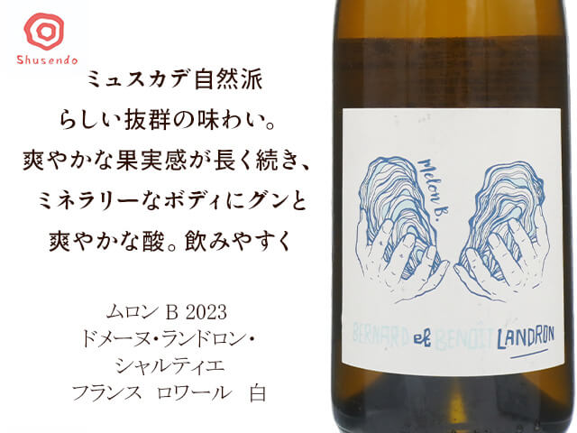 Melon B 2023 Domaine Landron Chartier　/　ムロン B 2023 ドメーヌ・ランドロン・シャルティエ（テキスト付）