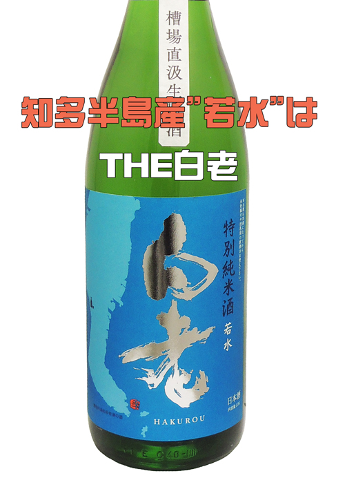 白老 若水純米 9号酵母 槽場直汲み 知多半島ラベル 生酒