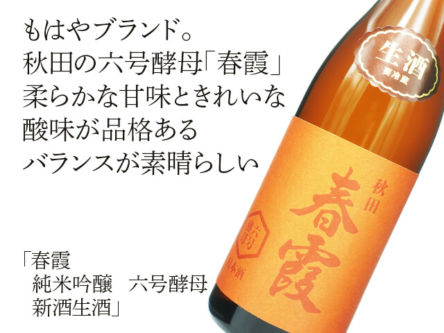 春霞（はるかすみ）　純米吟醸　六号酵母　新酒生酒（テキスト付）