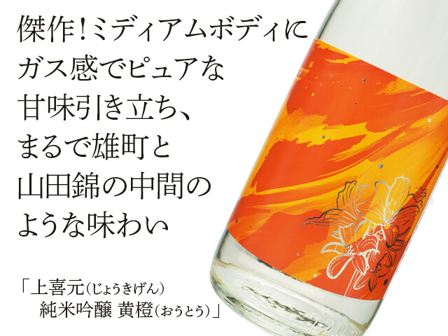 上喜元（じょうきげん）　純米吟醸　黄橙（おうとう）（テキスト付）