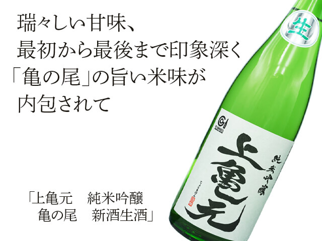 上亀元（じょうきげん） 純米吟醸 亀の尾 新酒生酒 720ml