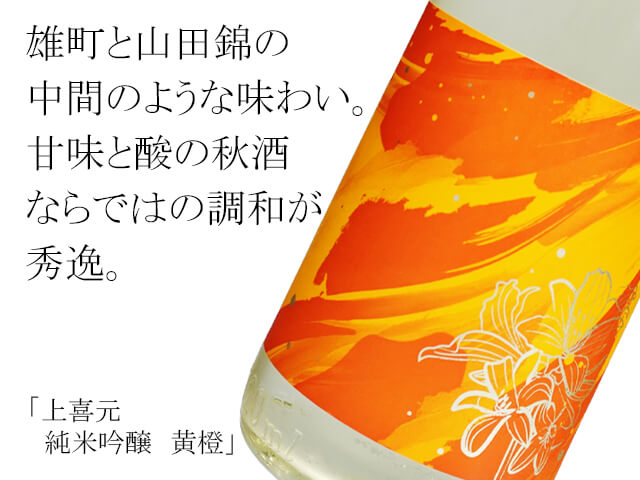 上喜元（じょうきげん）　純米吟醸　黄橙（おうとう）（テキスト付）