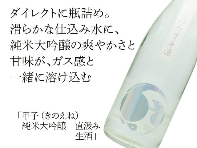 甲子（きのえね）　純米大吟醸　直汲み　生（テキスト付）酒