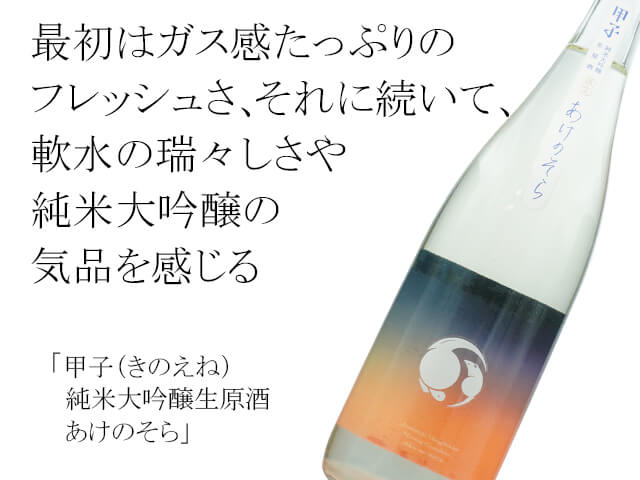 甲子（きのえね）純米大吟醸生原酒　あけのそら（テキスト付）