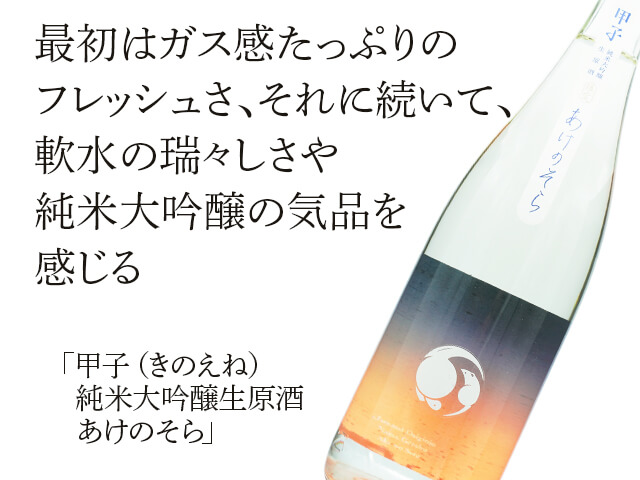 甲子（きのえね）純米大吟醸生原酒　あけのそら（テキスト付）