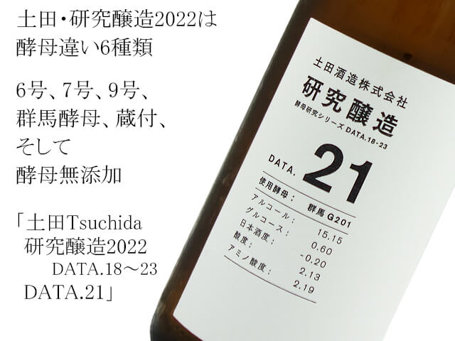 土田 Tsuchida　研究醸造2022　DATA.18～23　DATA.21（テキスト付）