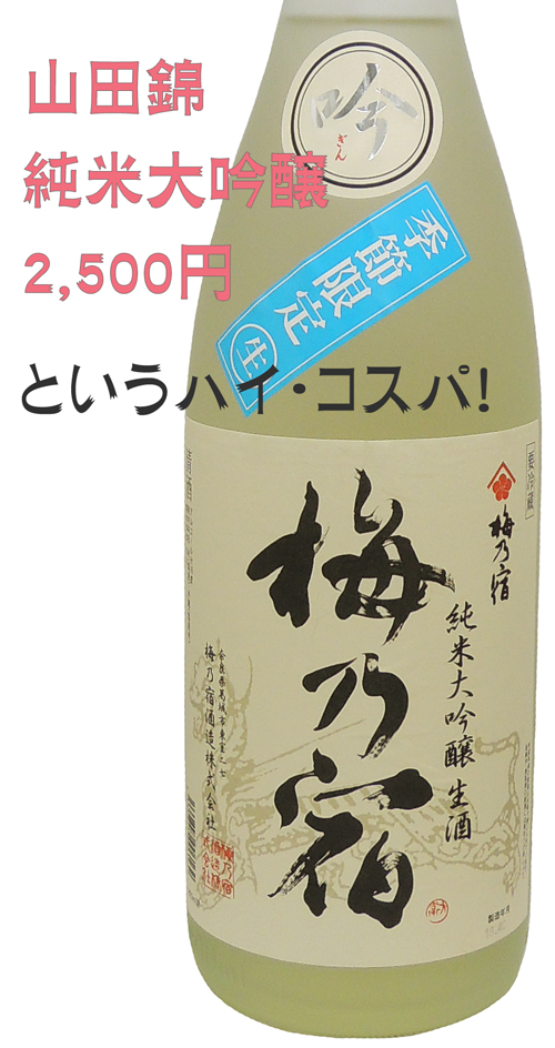梅乃宿 純米大吟醸 吟(ぎん) 限定生酒