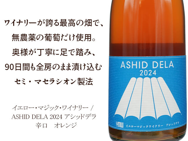 YellowMagicWinery イエローマジックワイナリー / ASHID DELA　2024　アシッドデラ　辛口（テキスト付）